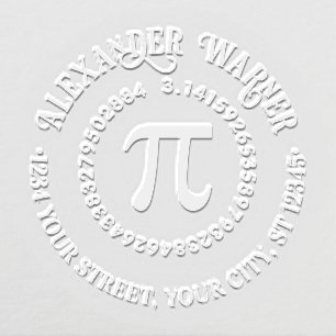 Pi Math Symbol Greek Letter Name Return Address Embosser
