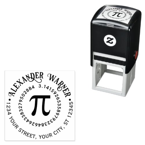 Pi Math Symbol Greek Letter Name Return Address Self_inking Stamp