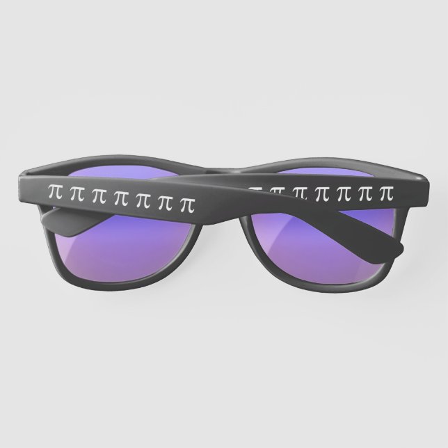 pi math symbol pattern sunglasses (Back)