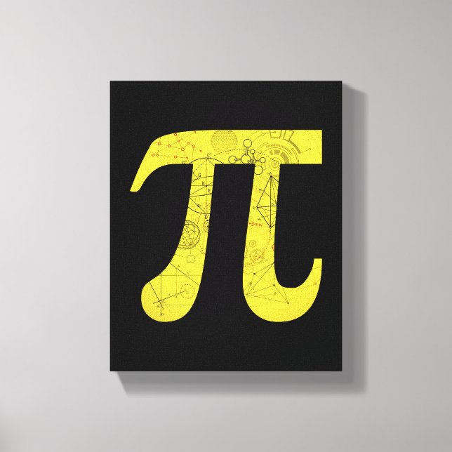 Pi - Math Symbols Canvas Print (Front)