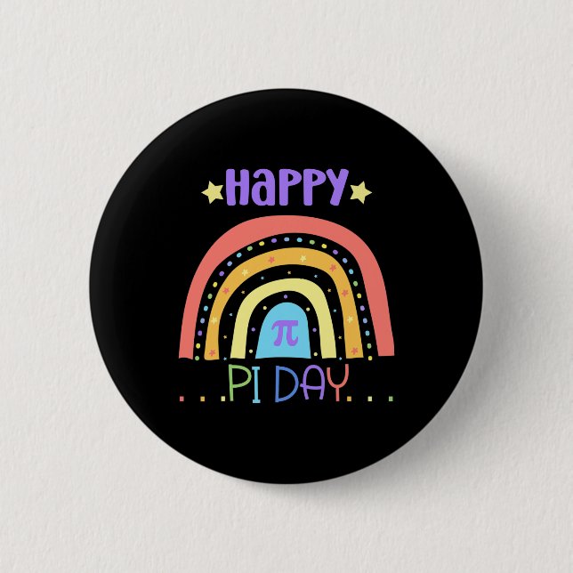 Pi Math Teacher Students Funny International Happy Button (Front)