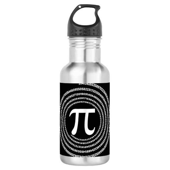 Pi Mathematics Pi Maths Stainless Steel Water Bottle (Front)
