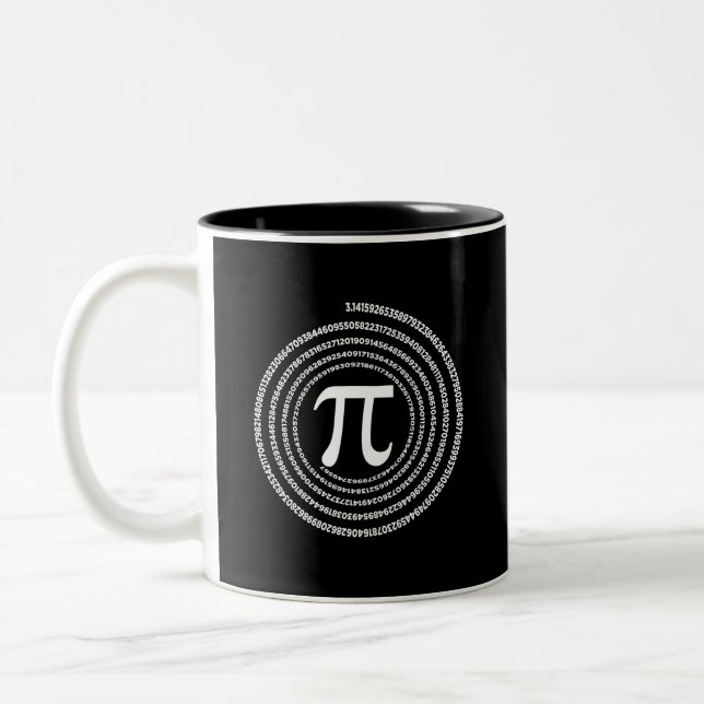 Pi Mathematics Pi Maths Two-Tone Coffee Mug (Left)