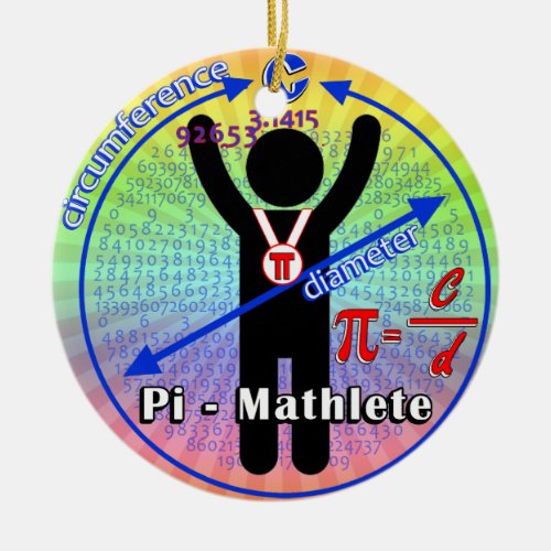 Pi_Mathlete 314 Pi Day Ceramic Ornament