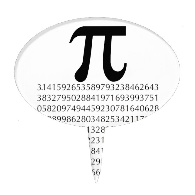 pi  maths cake topper (Front)