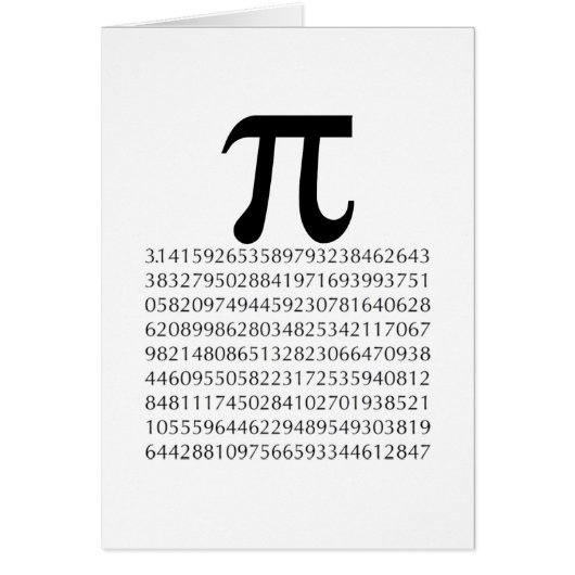 pi  maths cards (Front)