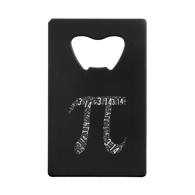 Pi Maths Nerd Credit Card Bottle Opener (Front)
