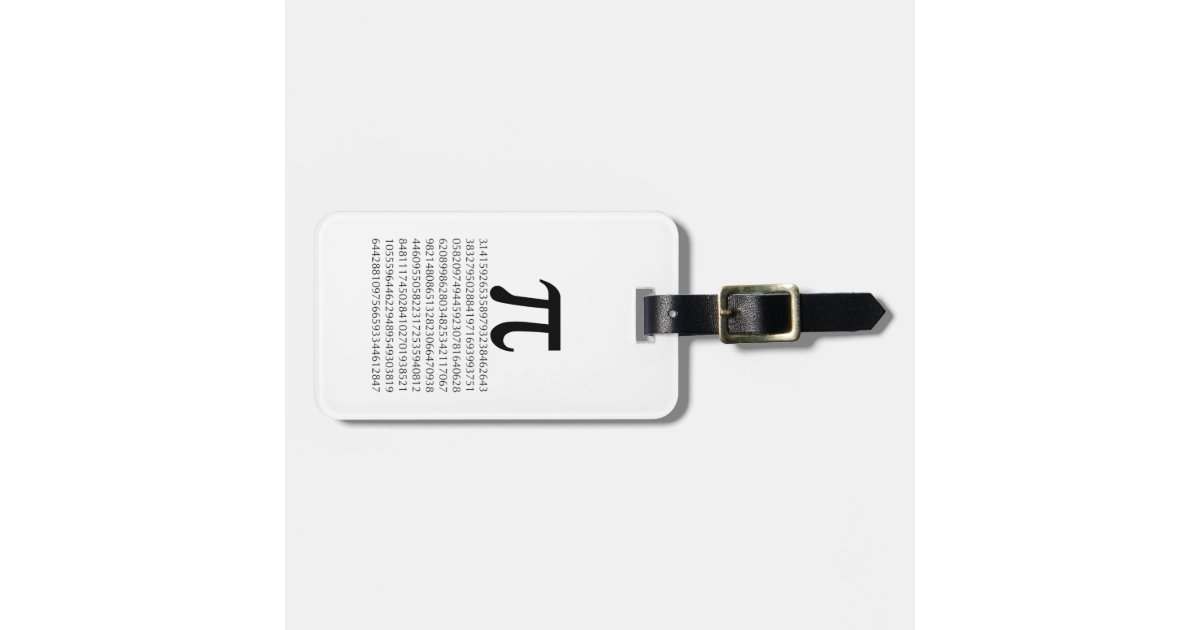pi maths tag for bags | Zazzle
