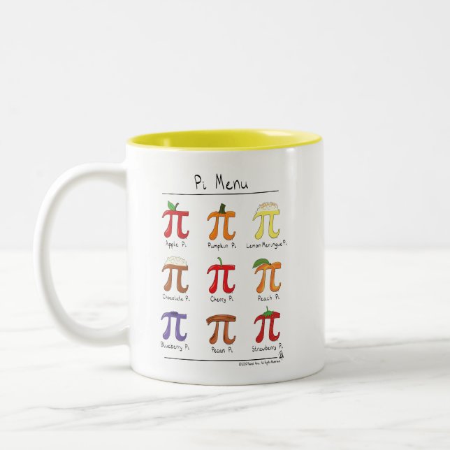 Pi Menu Cute Math Pi Day Coffee Mug (Left)
