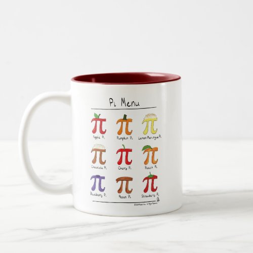 Pi Menu Cute Math Pi Day Coffee Mug