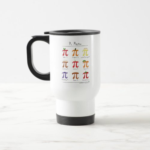 Pi Menu Cute Math Pi Day Coffee Travel Mug