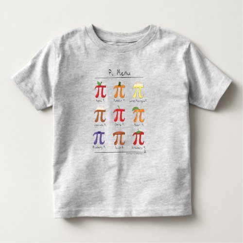 Pi Menu Cute Math Pi Day Kids Toddler T_Shirt