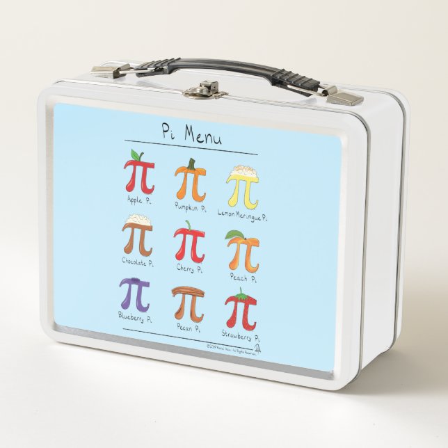 Pi Menu Cute Math Pi Day Lunch Box (Front)