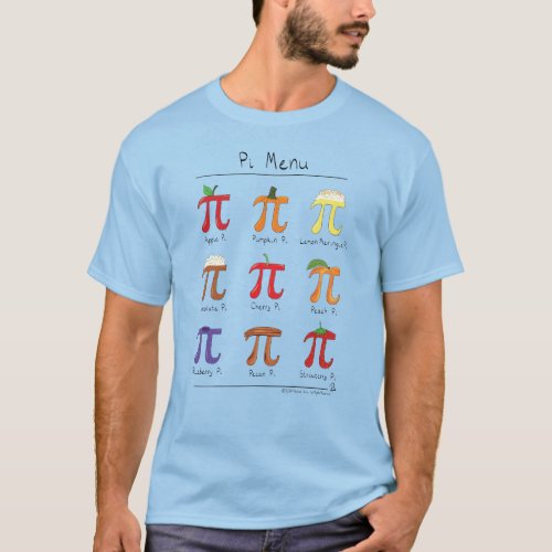 Pi Menu Cute Math Pi Day Mens T_Shirt
