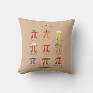 Pi Menu Cute Math Pi Day Pillow