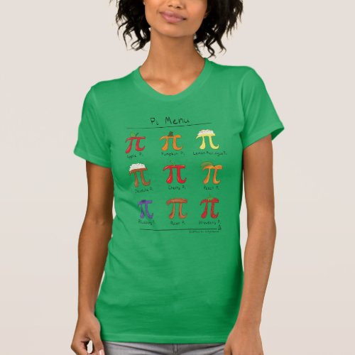 Pi Menu Cute Math Pi Day Womens T_Shirt