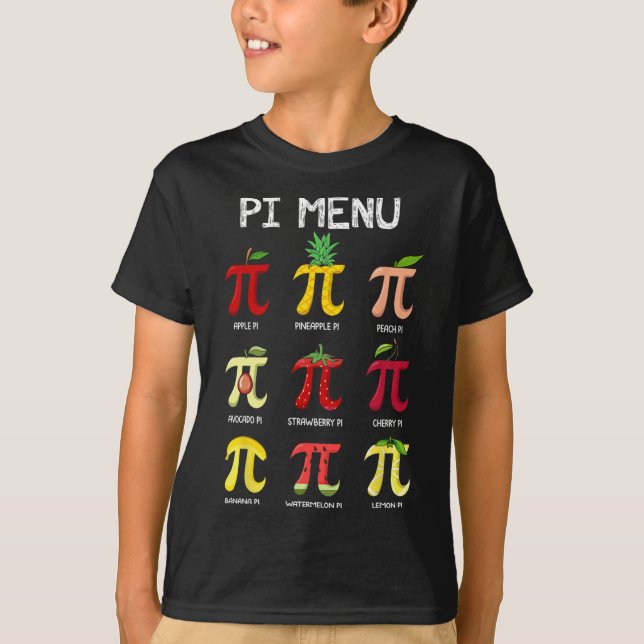 Pi Menu Pie Math Day Mathematics Math Teacher Pi S T-Shirt (Front)
