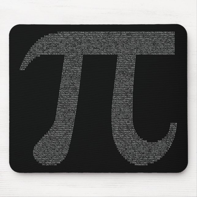 "Pi" Mousepad Black (Front)