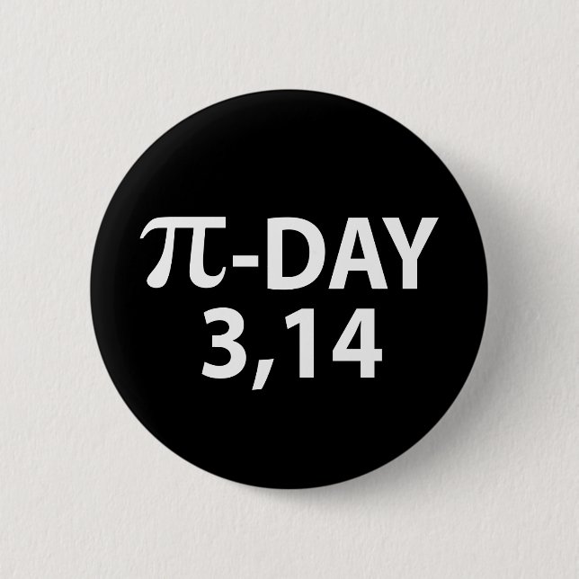 Pi number as pi day button (Front)