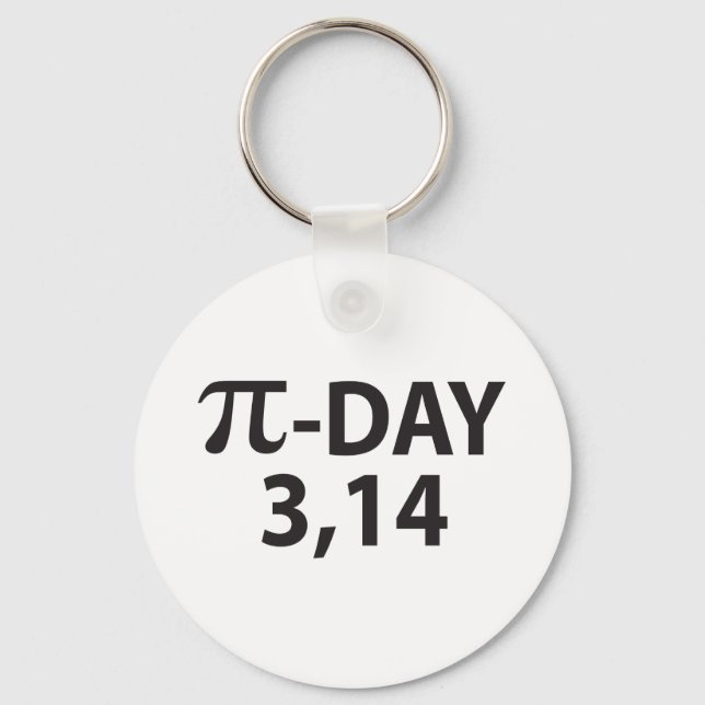 Pi number as pi day keychain (Front)