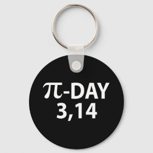 Pi number as pi day keychain