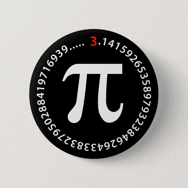 Pi Number Design Button (Front)