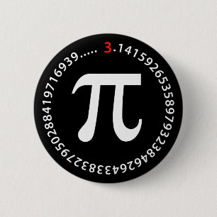 Pi Number Design Button