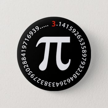 Pi Number Design Button by Ars_Brevis at Zazzle