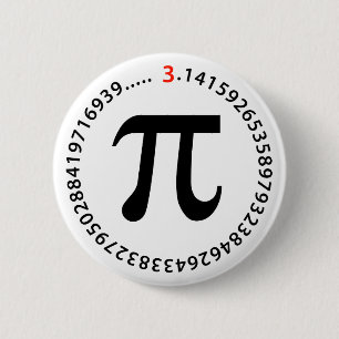 Pi Number Design Button