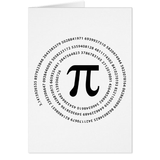 Pi Number Design Cards (Front)
