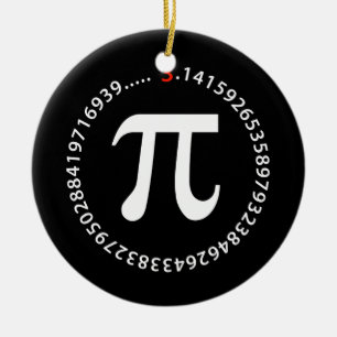 Pi Number Design Ceramic Ornament