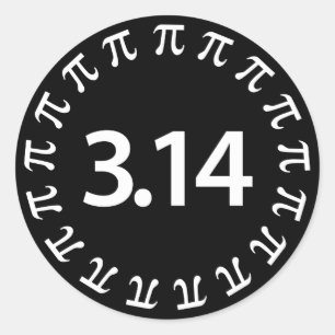 Pi Number Design Classic Round Sticker