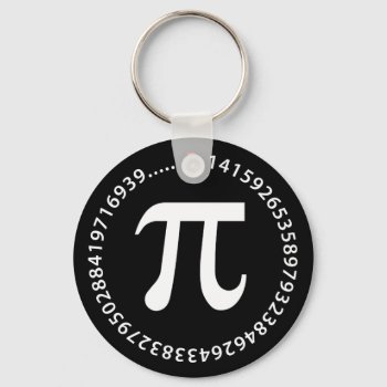 Pi Number Design Keychain by Ars_Brevis at Zazzle