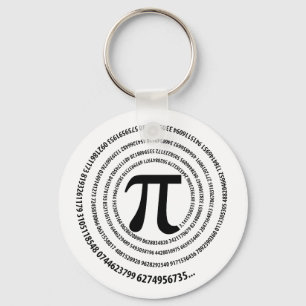 Pi Number Design Keychain