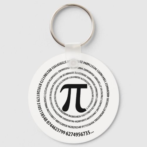 Pi Number Design Keychain