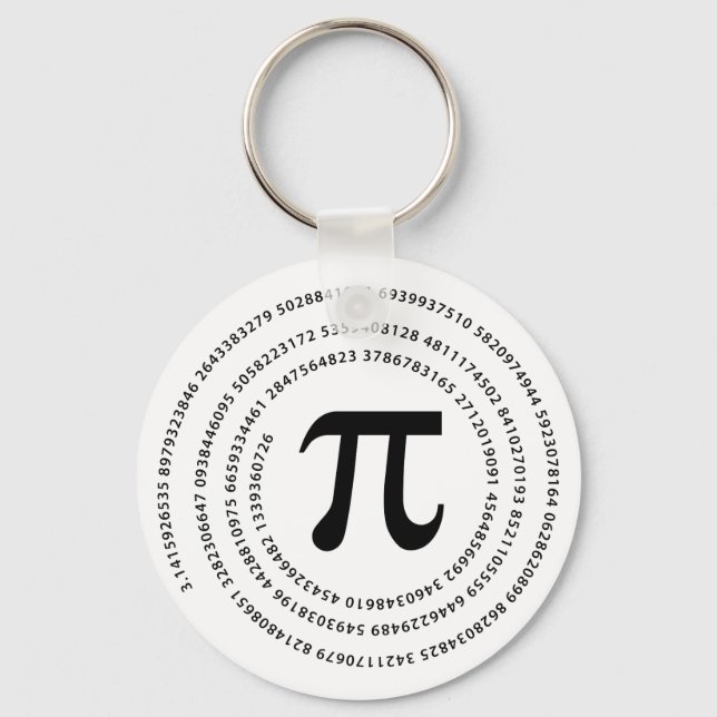 Pi Number Design Keychain (Front)