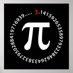 Pi Number Design Poster