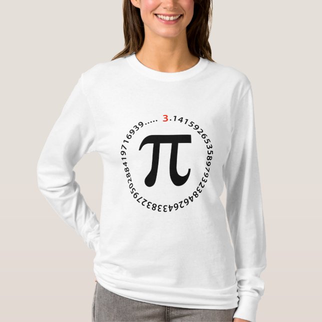 Pi Number Design T-Shirt (Front)