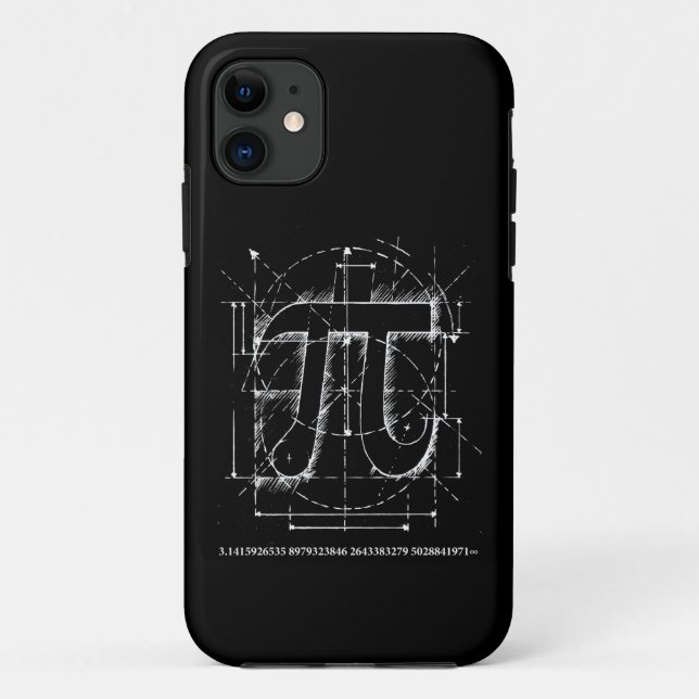 Pi Number Drawing Case-Mate iPhone Case (Back)