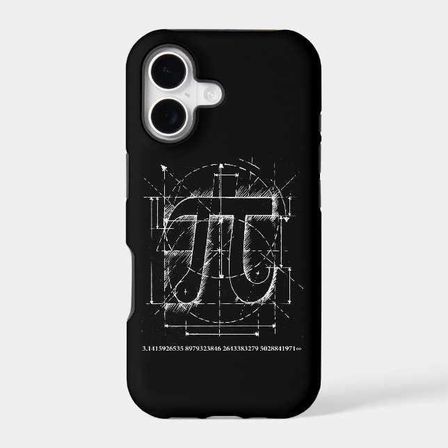 Pi Number Drawing Iphone Case (Back)