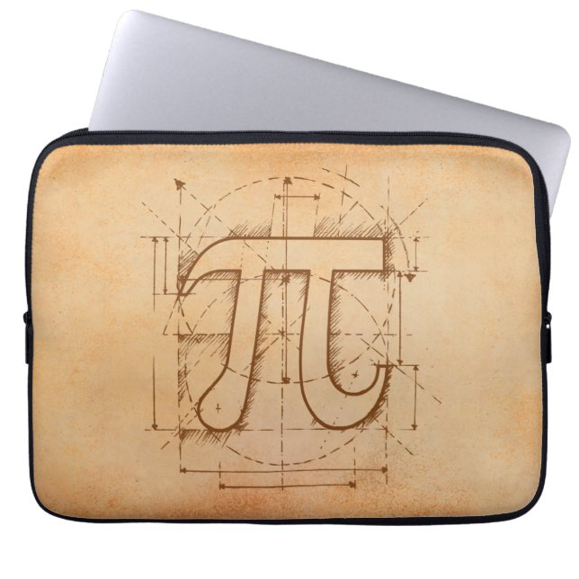 Pi Number Drawing Laptop Sleeve (Front)