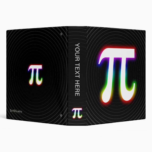 Pi Number | Math Gift 3 Ring Binder (Background)