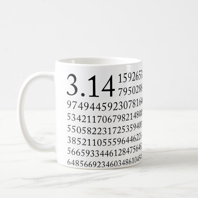 Pi Number Mug (Left)