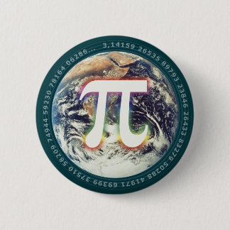 Pi Number on Earth | Math Pinback Button
