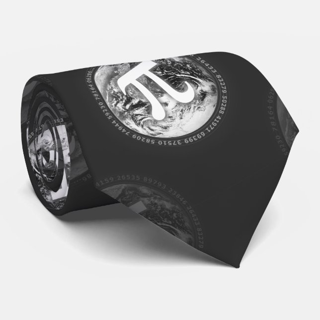 Pi Number Pattern | Nerd Neck Tie (Rolled)