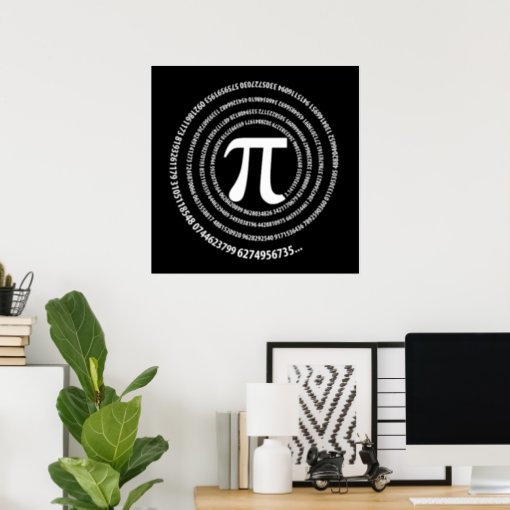 Pi Number Spiral Design Poster | Zazzle