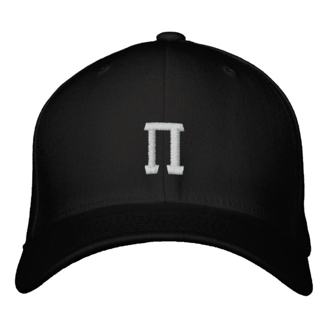 Pi Number Symbol Embroidered Baseball Cap (Front)