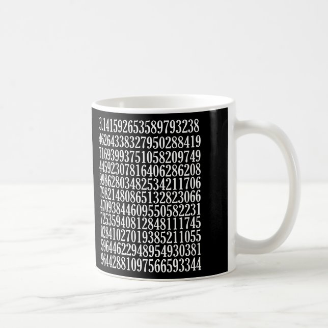 Pi Numbers Mug Customized Mug gift for Math Geek (Right)