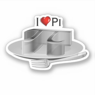 Pi on a Silver Platter Sticker