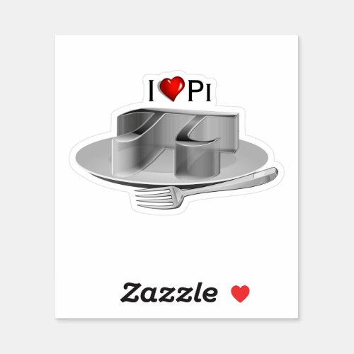 Pi on a Silver Platter Sticker